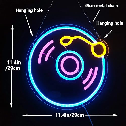 Miniatura 5 de Letrero de neón regulable para decoración de pared, letrero de arte musical en vivo para dormitorio, bar, cumpleaños, Navidad, hotel, estudio de