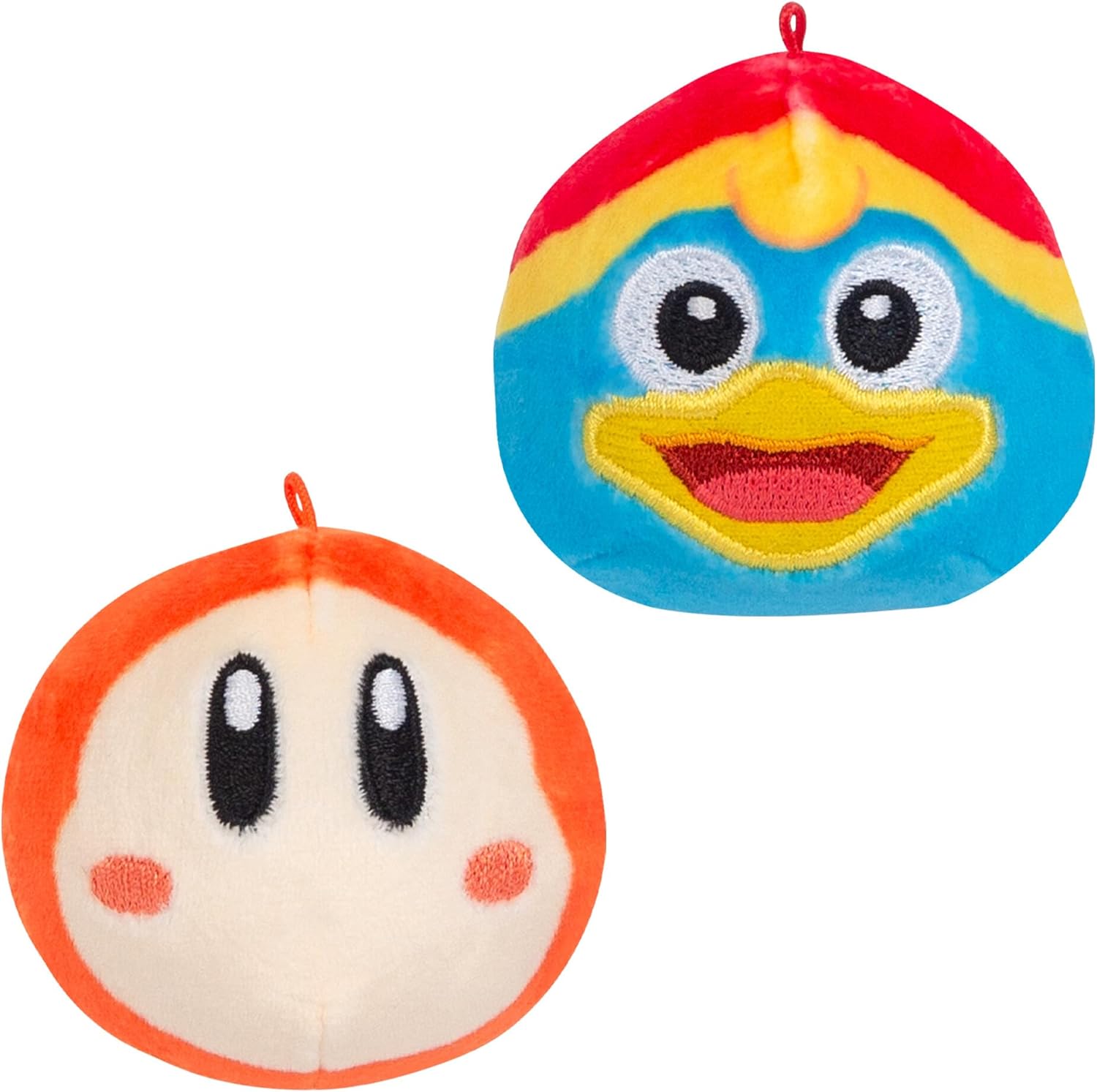 TOMY Gyummies Kirby Stress Relief Plush – 2-Pack with Waddle Dee and King Dedede – Squishy Collectible Plush Toys – Pocket Size Gifts for Gamers – Ages 6+