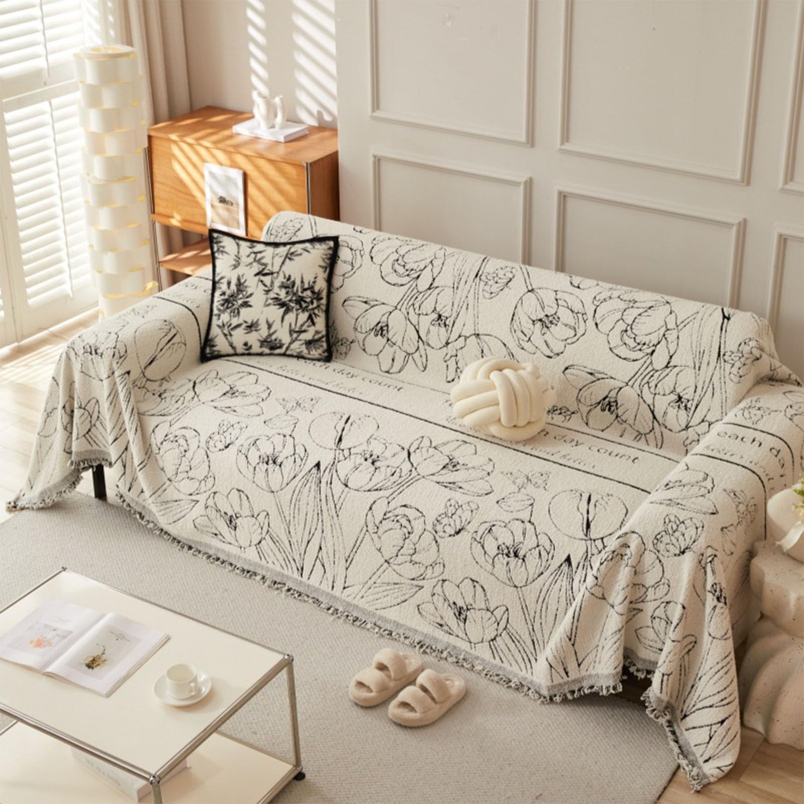 Plaid de canapé velours aquarelle pour cocooning au salon