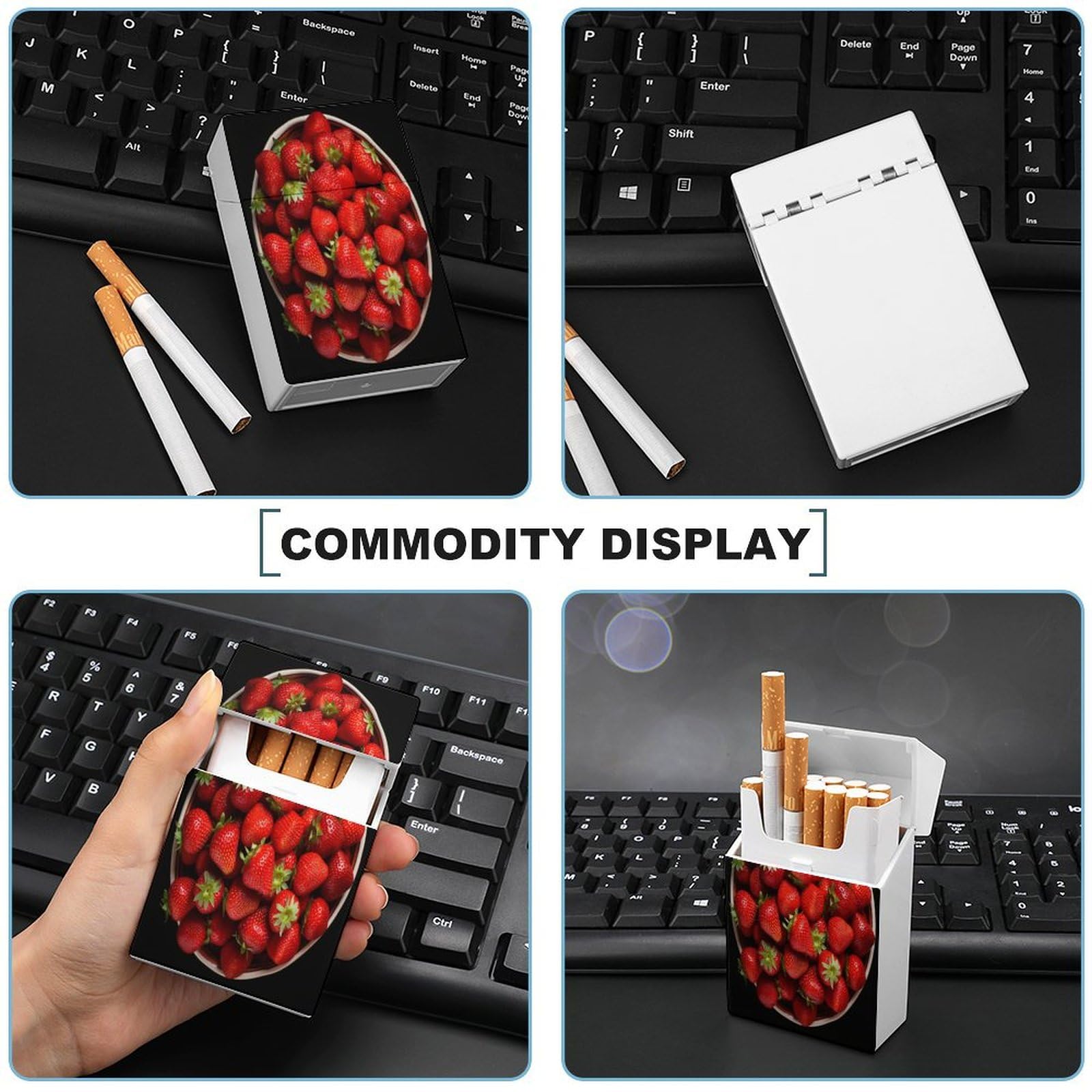 cigarette dry box Airtight Box，Strawberries in Bowl Printed Waterproof Cigarette Case，Protects Cigarettes from Water, Great for Outdoor Adventures : Industrial & Scientific Airtight Cigarette Dry Box，Tree Branch