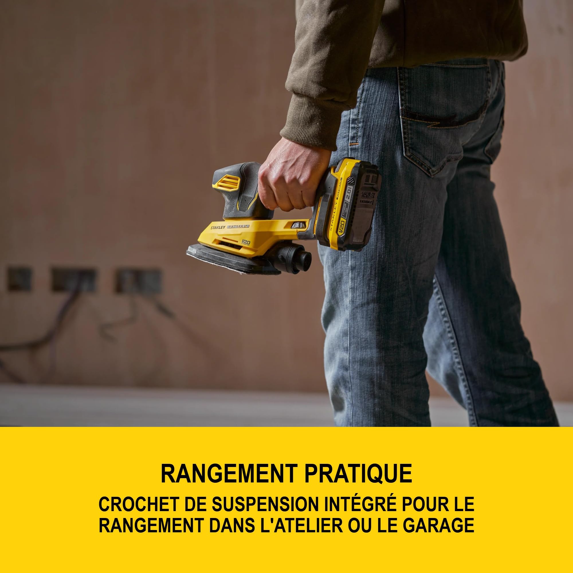 STANLEY FATMAX V20 Ponceuse de détail sans fi lbrushless, SFMCW221B-XJ