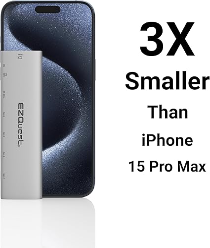 Miniatura 7 de EZQuest Adaptador USB-C Slim Gen 2 Hub 6 en 1 1 USB-C 4K60Hz Video, 4 USB-C Gen 2 10 Gbps, y 1 USB-C Power Delivery 3.0