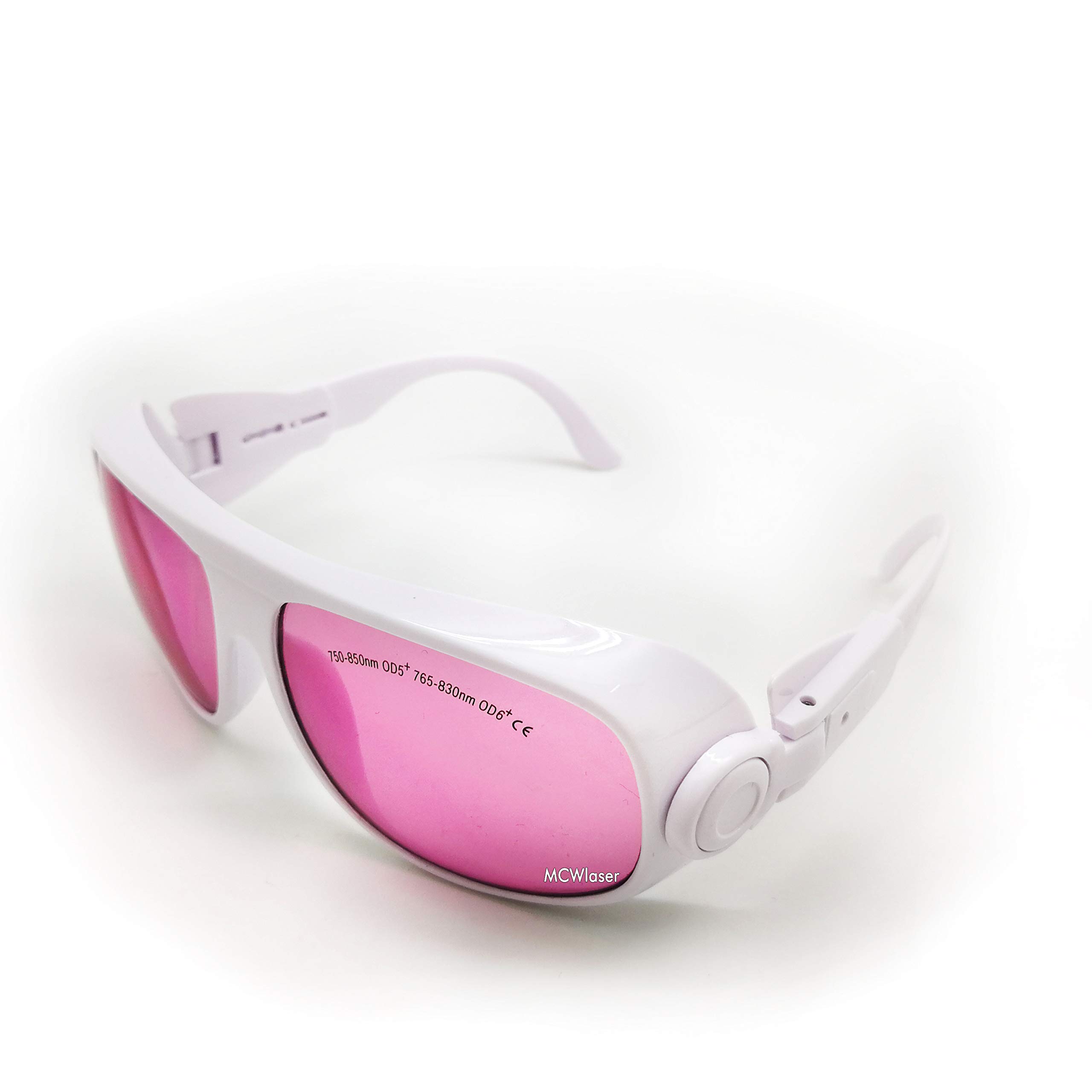 MCWlaser Gafas de Seguridad Láser 750-850 y 765-830nm Gafas Protección Típico para 755nm 808nm Tipo de absorción EP-18