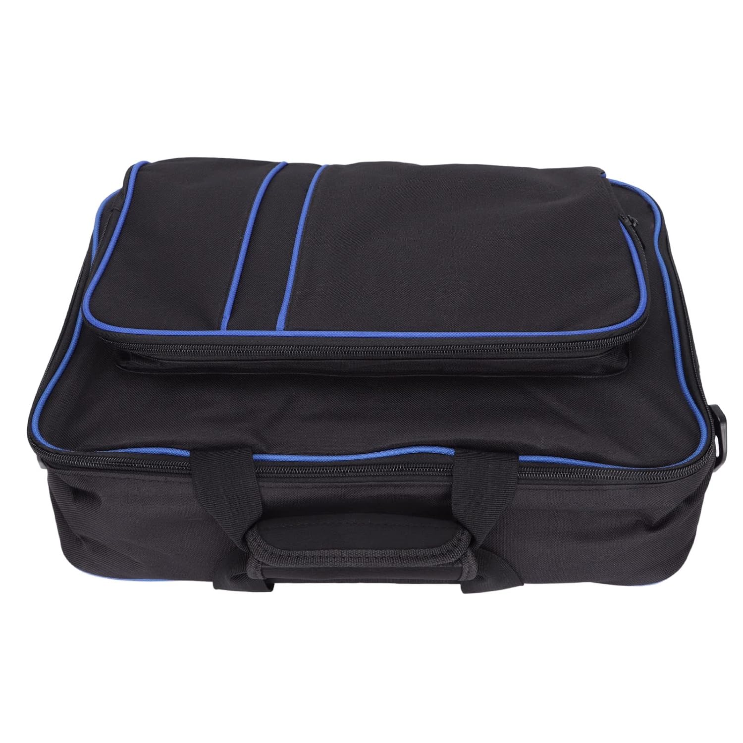 Carrying Case for PS5, Portable Large Capacity Travel Carrying Bag Storage Bag for for PS5 Controller, HD Multimedia Interface Cable, Console Cable(Blue Black)