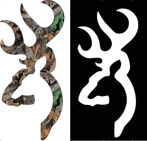 Paquete de 2 en 1 calcomanías de camuflaje/calcomanía marrón con sello de camuflaje y calcomanía para automóvil, camión, parachoques, ventanas, SUV,