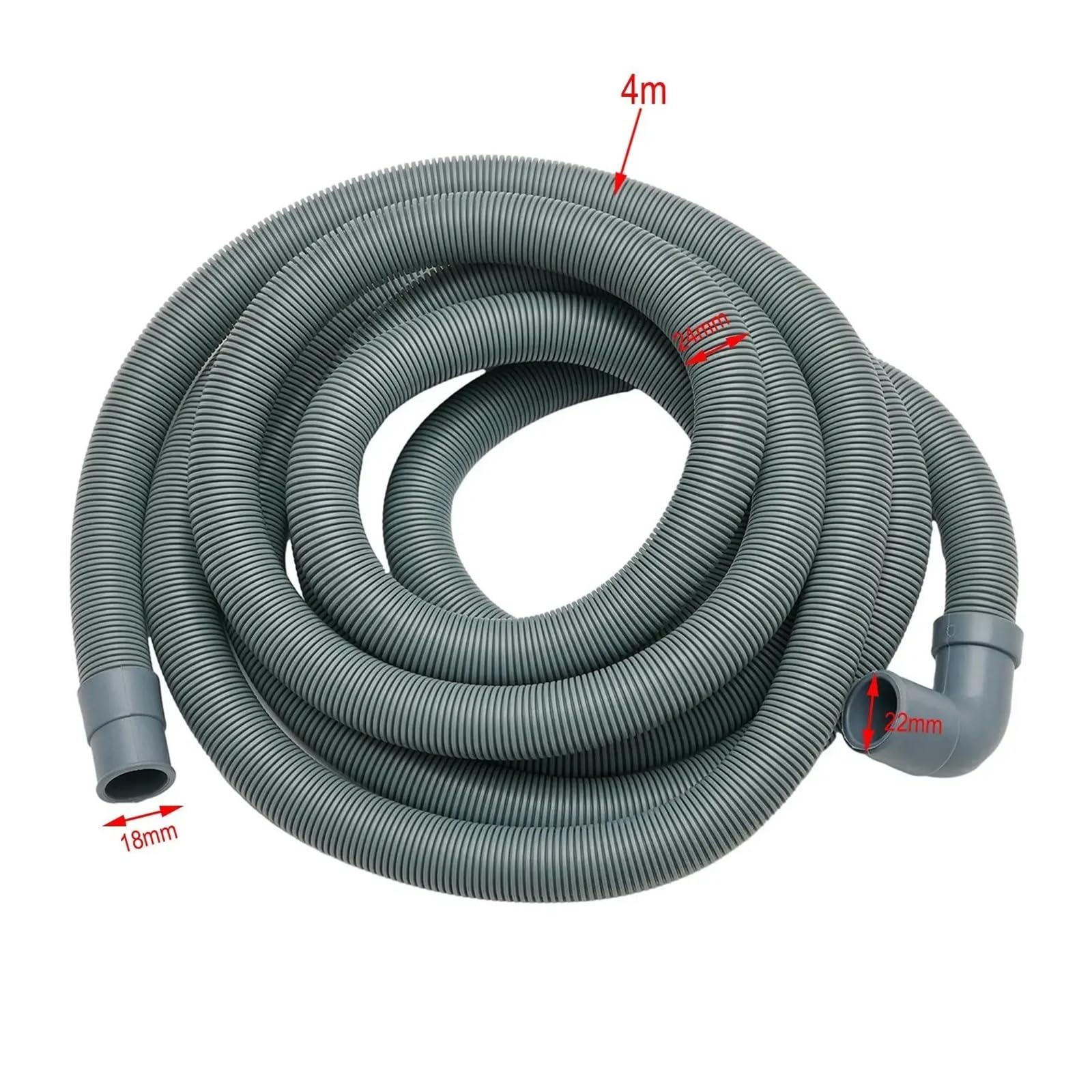 Manguera De Drenaje Extra Larga, Tubo De Desecho De 400cm/157,5 Pulgadas, Tubo De Extensión For Máquina De Incineración, Lavavajillas For Lavadora