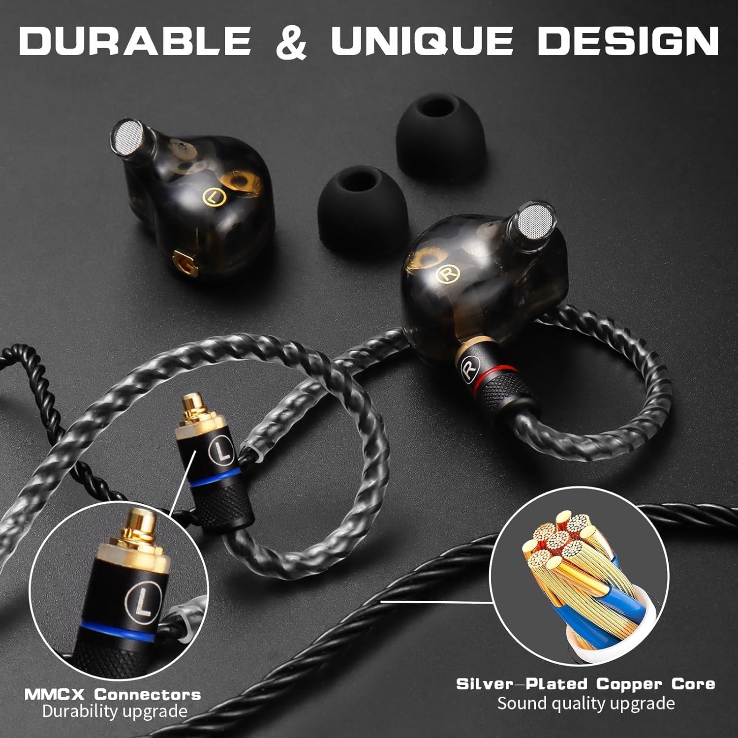 DEMAKE in Ear Monitor with Detachable Silver-Plated Type-C Cable image 4