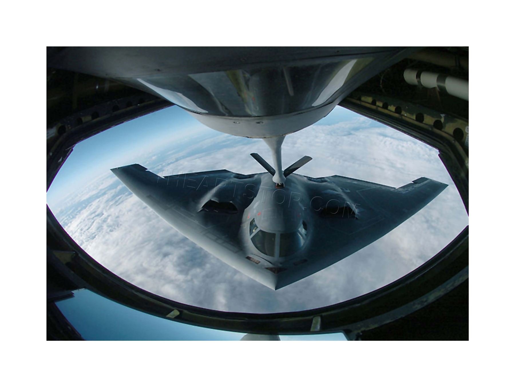 Wee Blue Coo War Military Plane Fighter Jet B-2 Spirit Bomber Stealth Wall Art Print