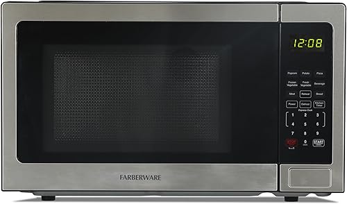 Miniatura 12 de Farberware - Horno microondas de encimera de 2.2 pies cúbicos – 1100 vatios de potencia, configuraciones de cocción automática con sensor Acero