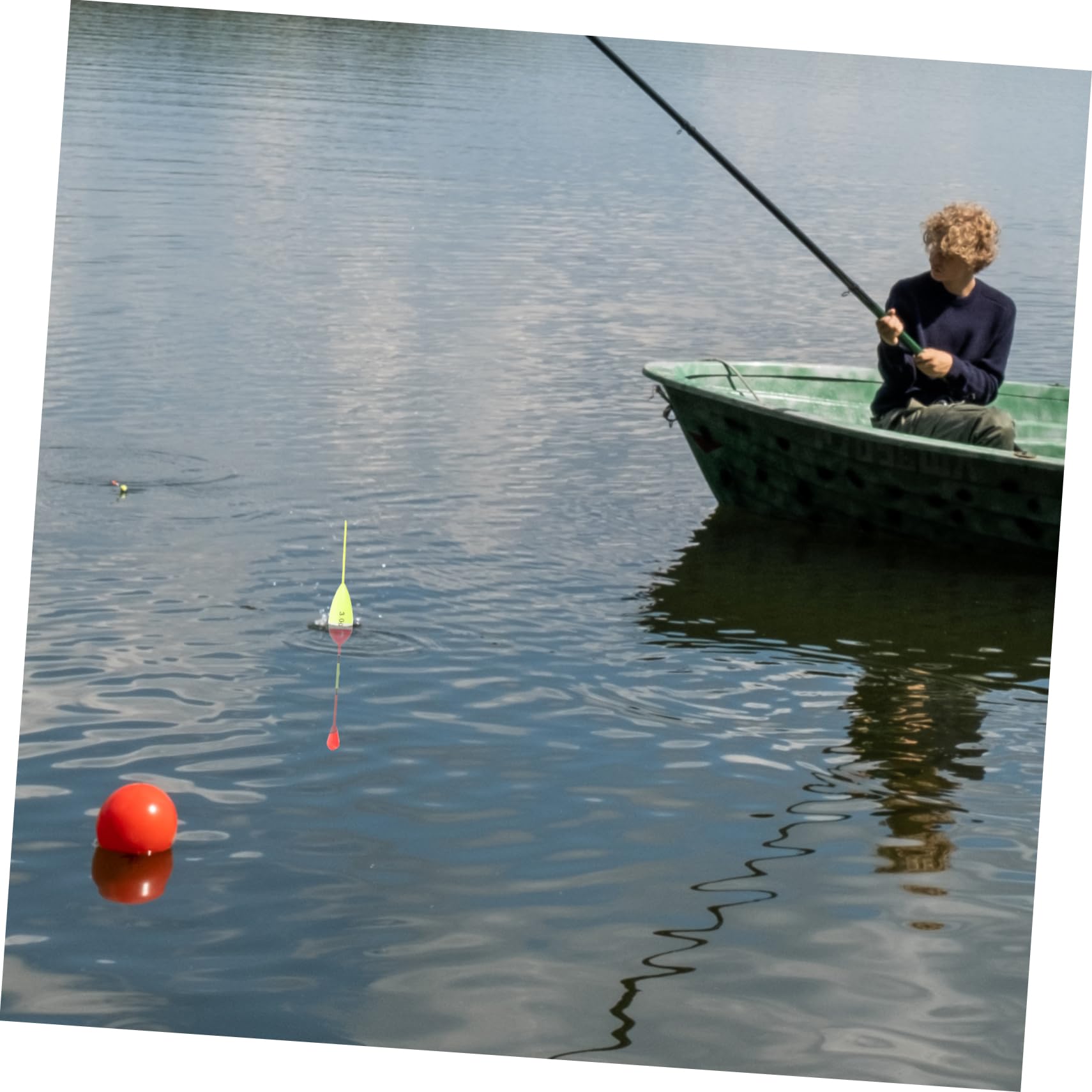 Sosoport Matériel De Pêche Crochets Leurre De Pêche Brochet Leurres Pêche À des Bâtons Pôle Fishing Peches Tige Flotteurs Équipement De Pêche Acier Inoxydable Yellow