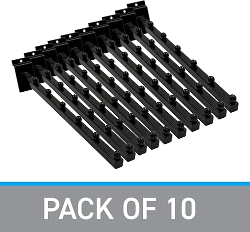 Miniatura 4 de SSWBasics Accesorios de pared de cascada de 6 bolas negras Paquete de 10 Elegante gancho para colgar accesorios de pared de listones para