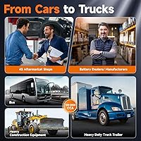 Vista 8 de FOXWELL BT705 Car Battery Tester 24V 12V, GRS Certified Professional Automotive 100-2000CCA Load Tester, Digital Cranking Charging System Alternator