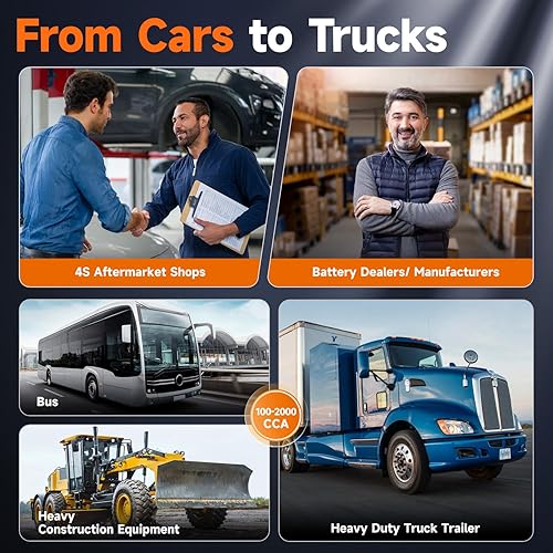 Miniatura 8 de FOXWELL BT705 Car Battery Tester 24V 12V, GRS Certified Professional Automotive 100-2000CCA Load Tester, Digital Cranking Charging System Alternator