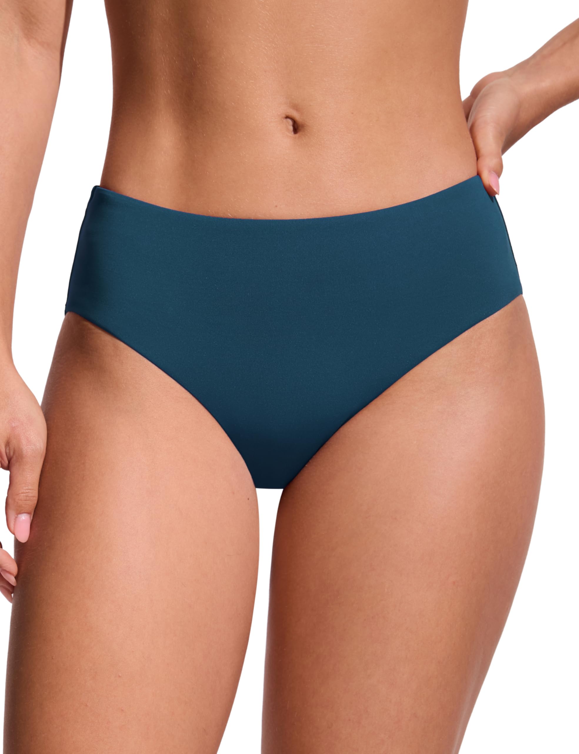 CRZ YOGA Dół od bikini dla kobiet Średni stan Pełne pokrycie Strój kąpielowy Podstawowy strój kąpielowy Majtki kąpielowe