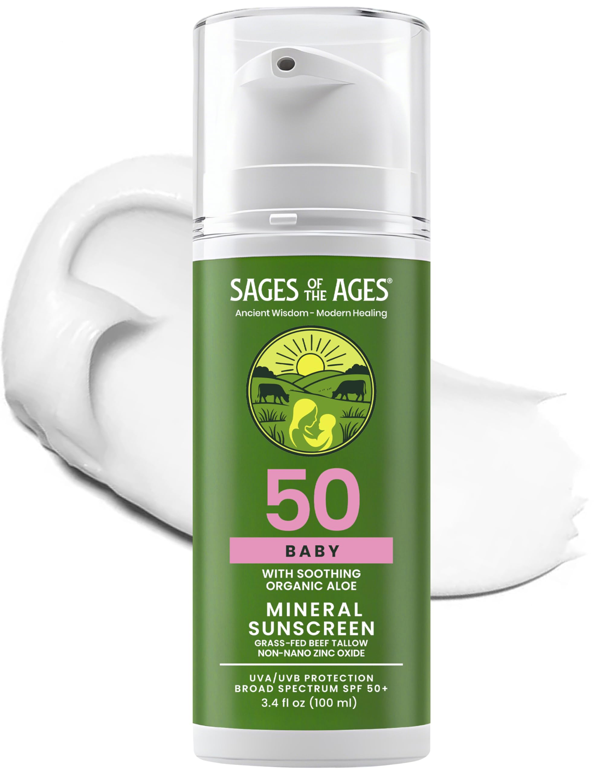 Sages Of The Ages Mineral Baby Sunscreen SPF 50 (Tallow Base)