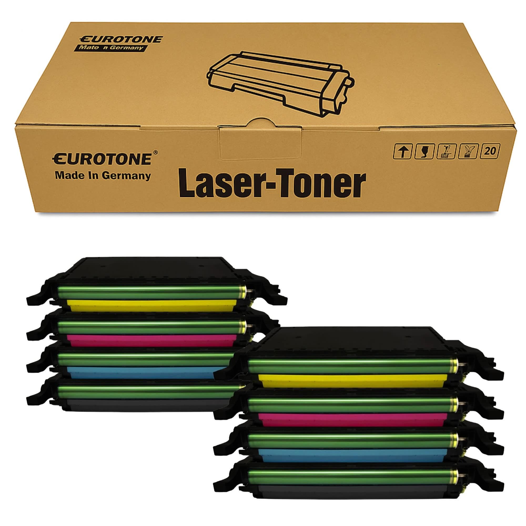 Eurotone Toner 8X kompatybilny z Samsung CLX6220 CLX6250 zastępuje CLT-5082L czarny niebieski czerwony żółty o 25% większa wydajność