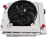 Vista 5 de CU251 Radiador de aluminio de 4 filas para Ford Falcon Mustang Comet Ranchero 1960-1966, para Mercury Comet 1961-1965, para Mustang V8 1965-1966