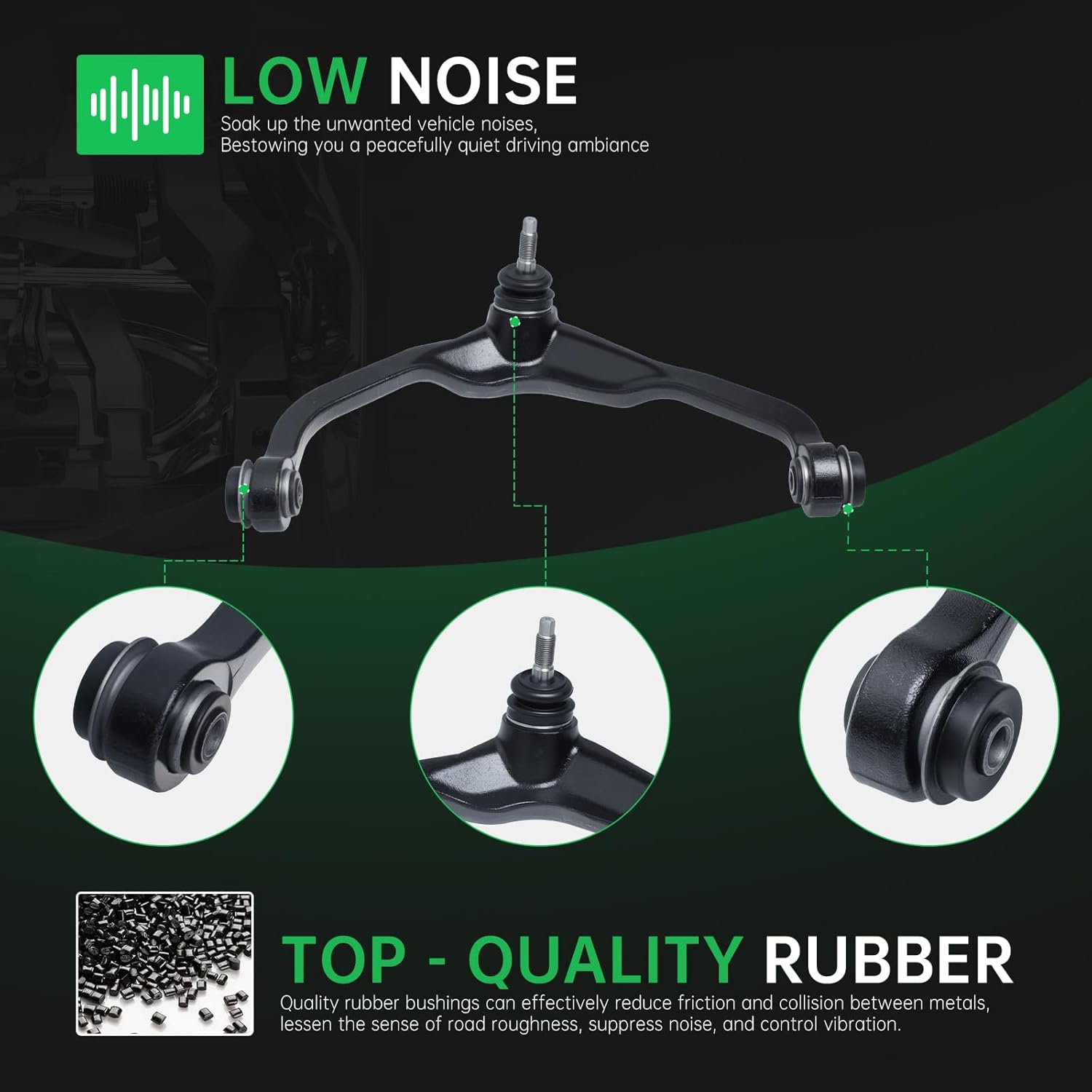 Front Upper Control Arm and Ball Joint Assembly Compatible With 2007-2011 Dodge Nitro /2008 2009 2010 2011 2012 Jeep Liberty AUQDD K621564 K621565 Left Right 2Pc Set Suspension