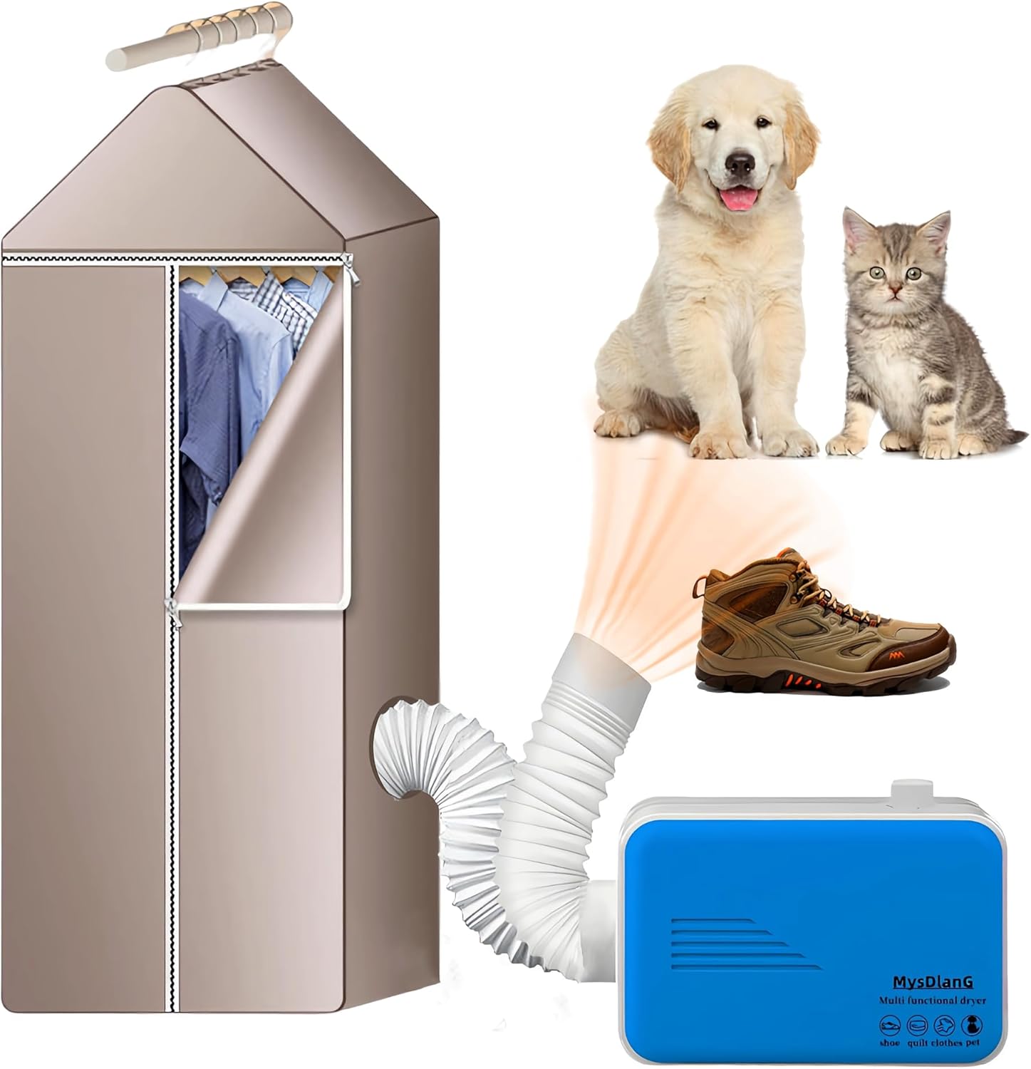 Portable Dryer for Apartments,Travel Portable Dryer Machine for Clothes with Timer,Drying Pets/Shoes/Clothes/Warming Bedding Machine,Mini Dryer for Apartments, Dorms, RVs,sssss