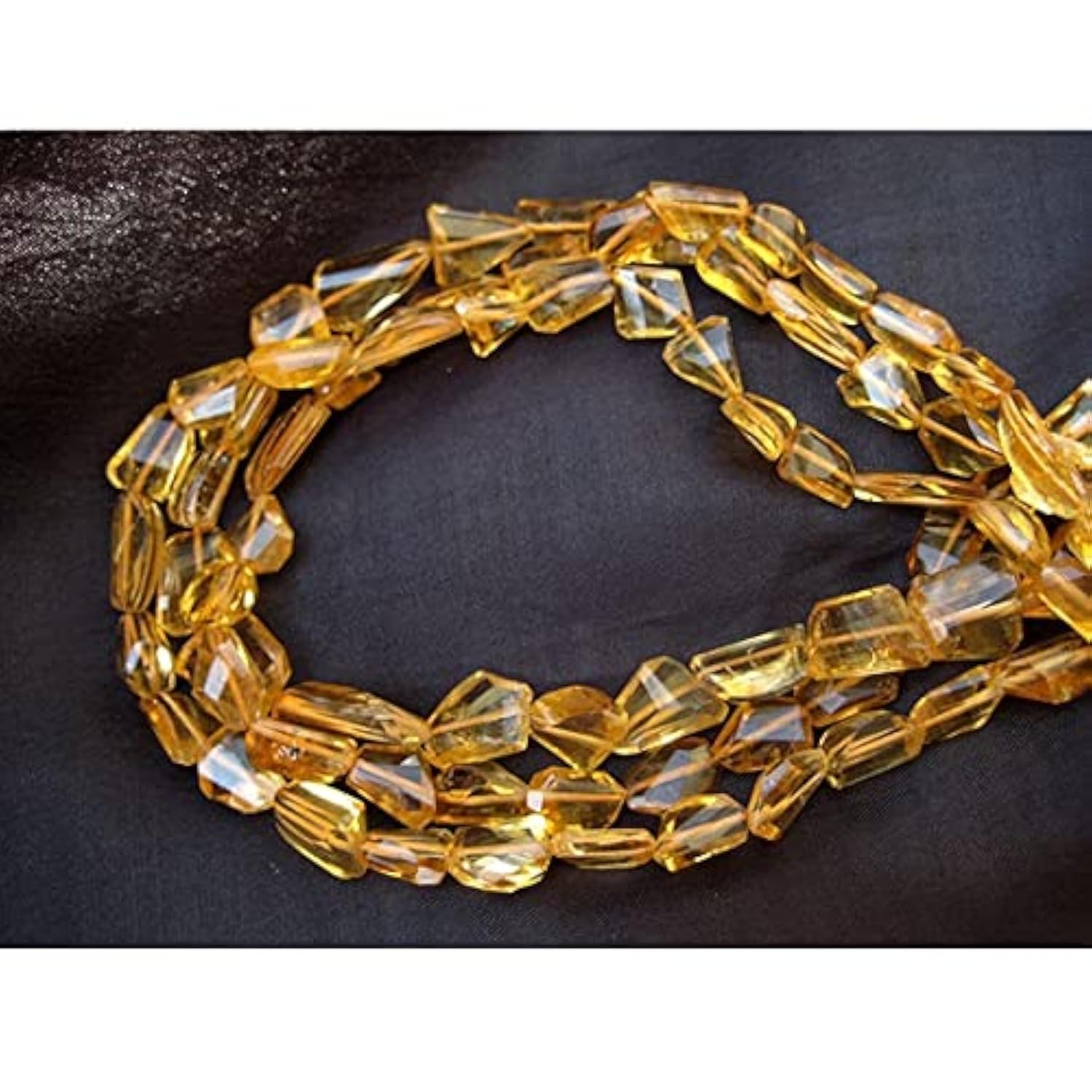 Citrine Faceted Nugget Beads insufflez la lumière du quartz à vos bijoux