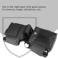 Vista 4 de Harrison Howard Equestrian Western Saddle Bag Nylon Botella de agua/engranaje Portador Conveniente Saddle Bag Negro