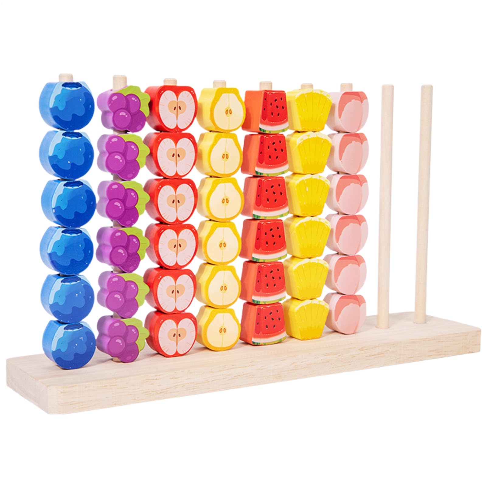 Wooden Stacking Puzzle Toy | Sensory Stones for Shape Fitting - Wooden Fruit Stacking Toy - For Kids and Boys, On The Move, Kindergarten, Classroom, Playroom, Family, Parties And Far