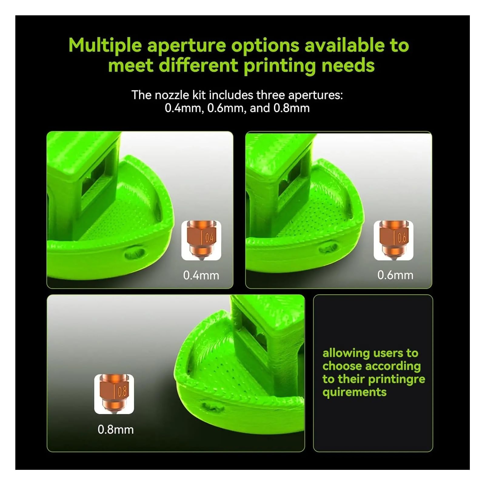Compatible con Creality, kit de boquillas de 0,2-1,0 mm for K2 Plus