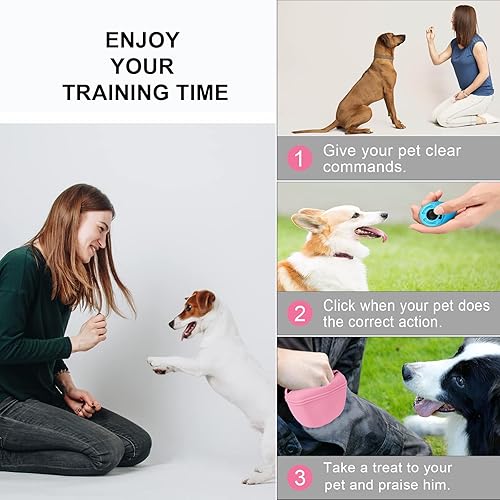 Left&Right Dog Clicker Training Kit,Silicone Dog — alternate color or size variant on Amazon