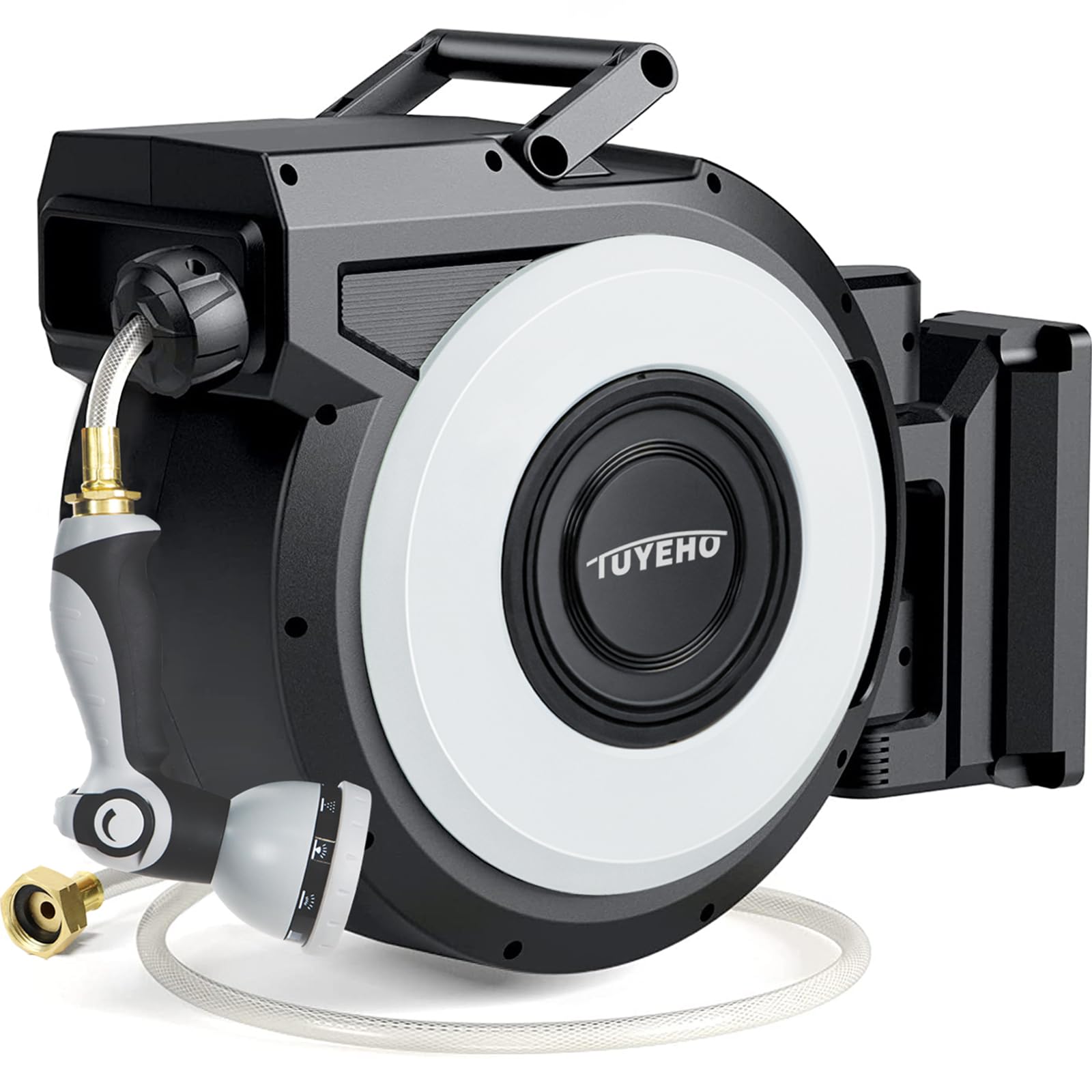 Amazon.com : Tuyeho Retractable Garden Hose Reel 90 FT, Wall Mount