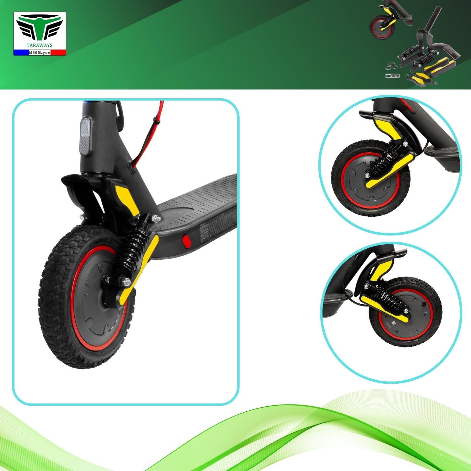 Horquilla amortiguadora delantera compatible con patinete Xiaomi M365/1S / Essential Lite/Pro/Pro 2