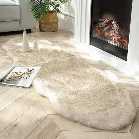 Ashler Home Deco Ultra Soft Faux Fox Fur...