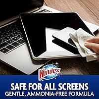 Vista 7 de Toallitas de limpieza electrónica Windex, toallitas para pantallas prehumedecidas para televisores, teléfonos y otros dispositivos electrónicos