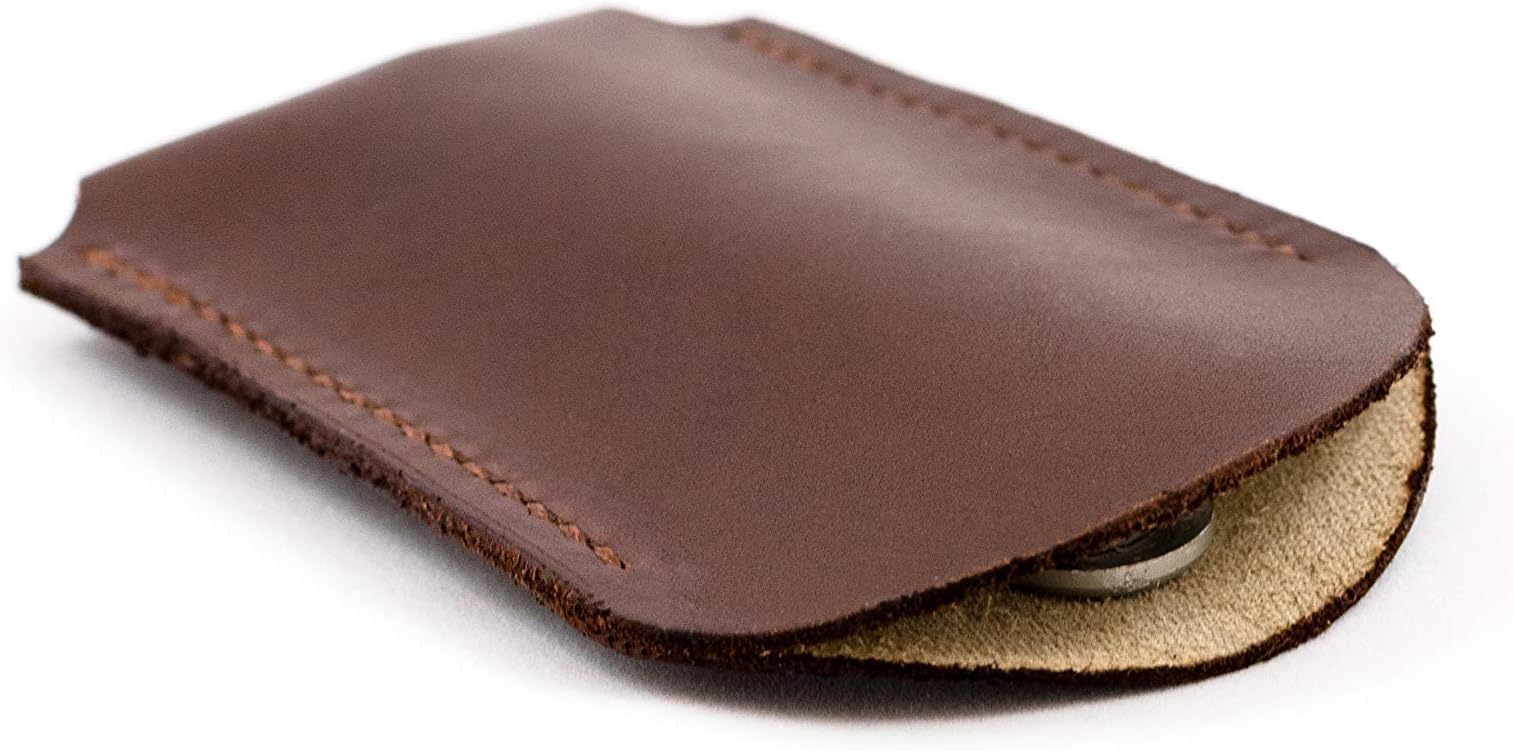 Leather pocket knife slip, traditional pocket knife sleeve, folding knife leather pouch, every day carry, EDC, leather knife holster