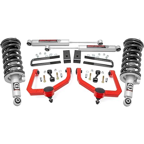 Rough Country 3" Lift Kit w/N3 Struts for 2004-2015 Nissan Titan - 83432RED