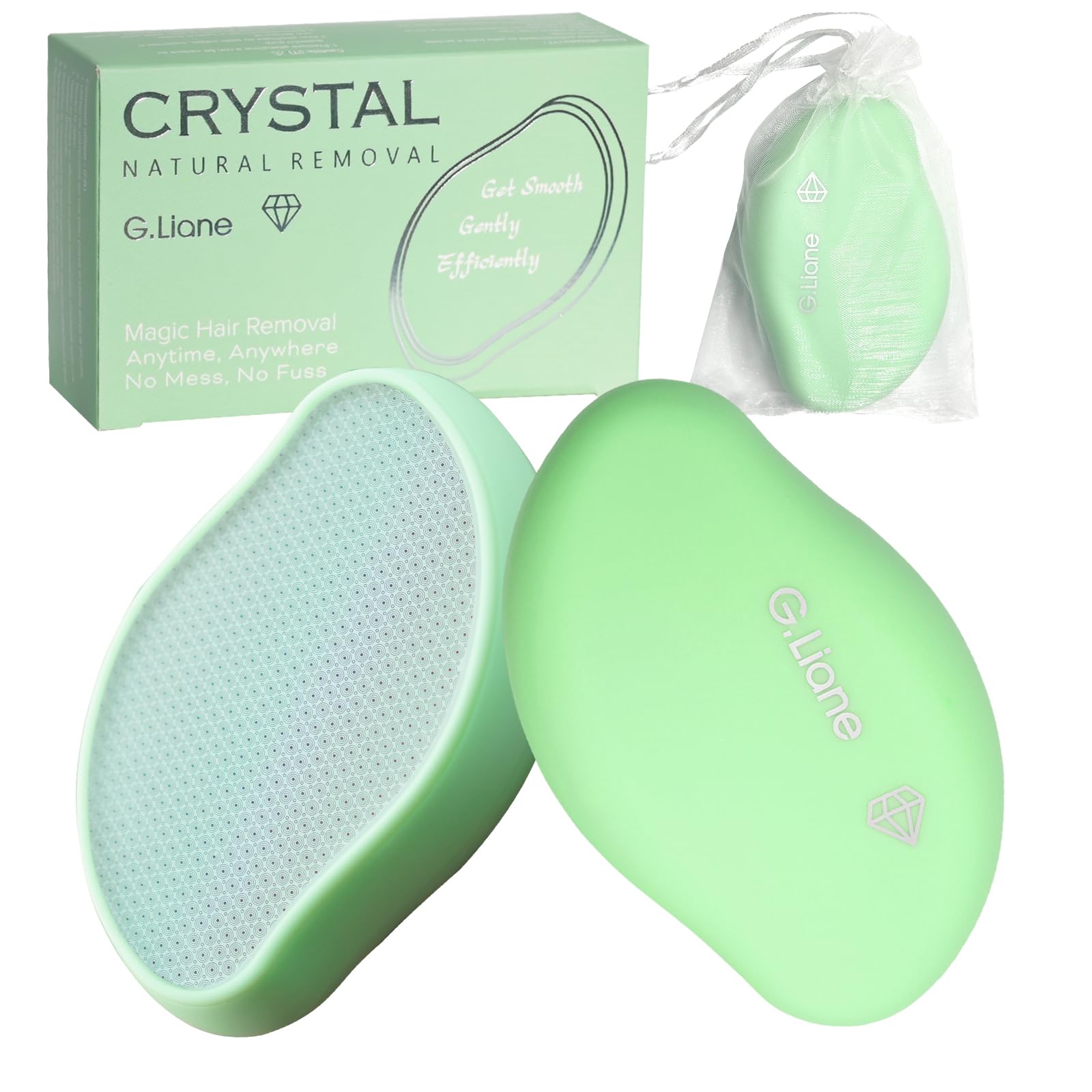 G.Liane Premium Crystal Hair Eraser,Painless Exfoliation Hair Removal Epilator,Nano Glass Hair Remover for Women,Natural Gentle and Efficient Shaver