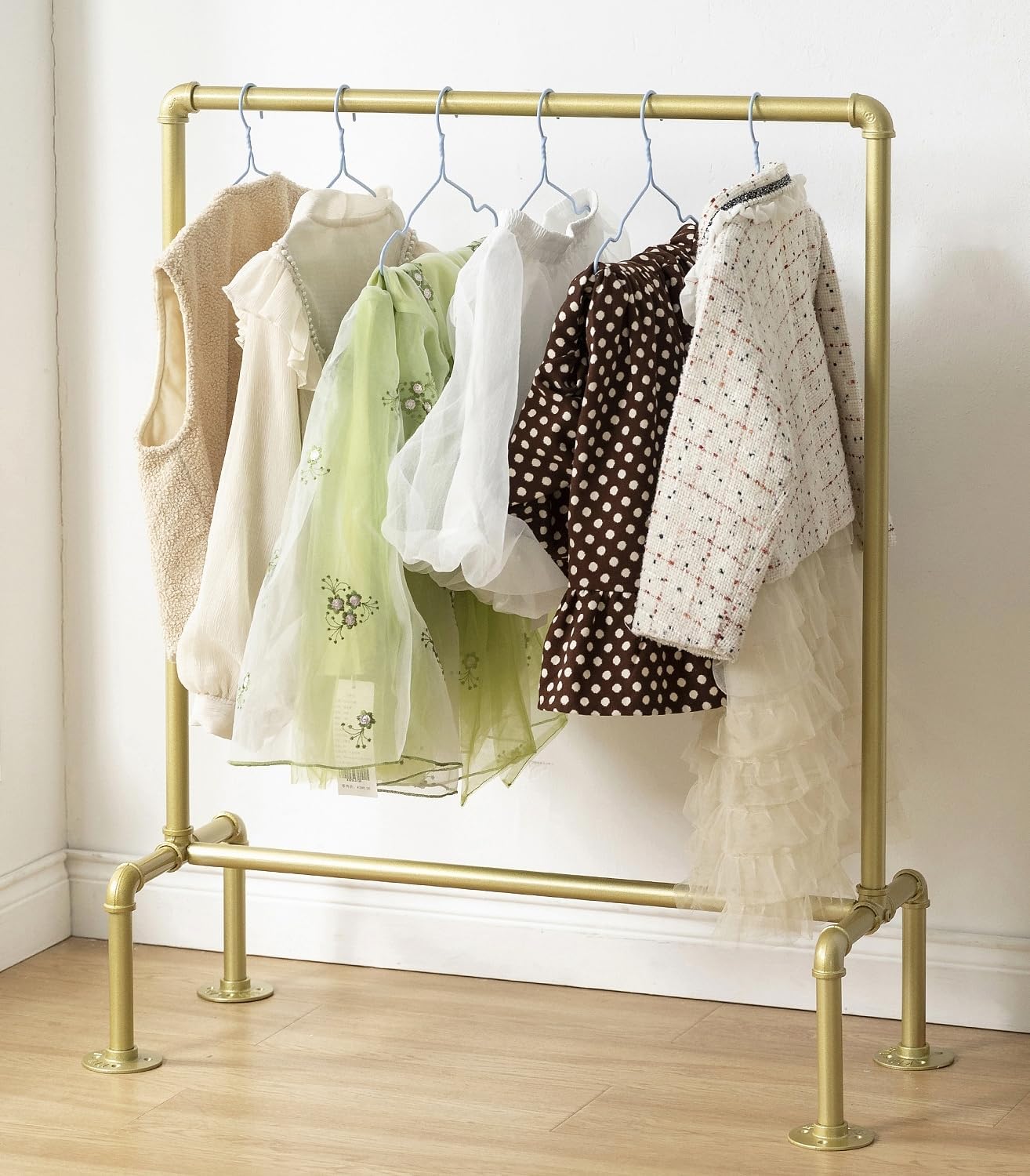 DOFURNILIM Industrial Kids Pipes Dress up Racks, Child Garment Racks, Kids Clothing
