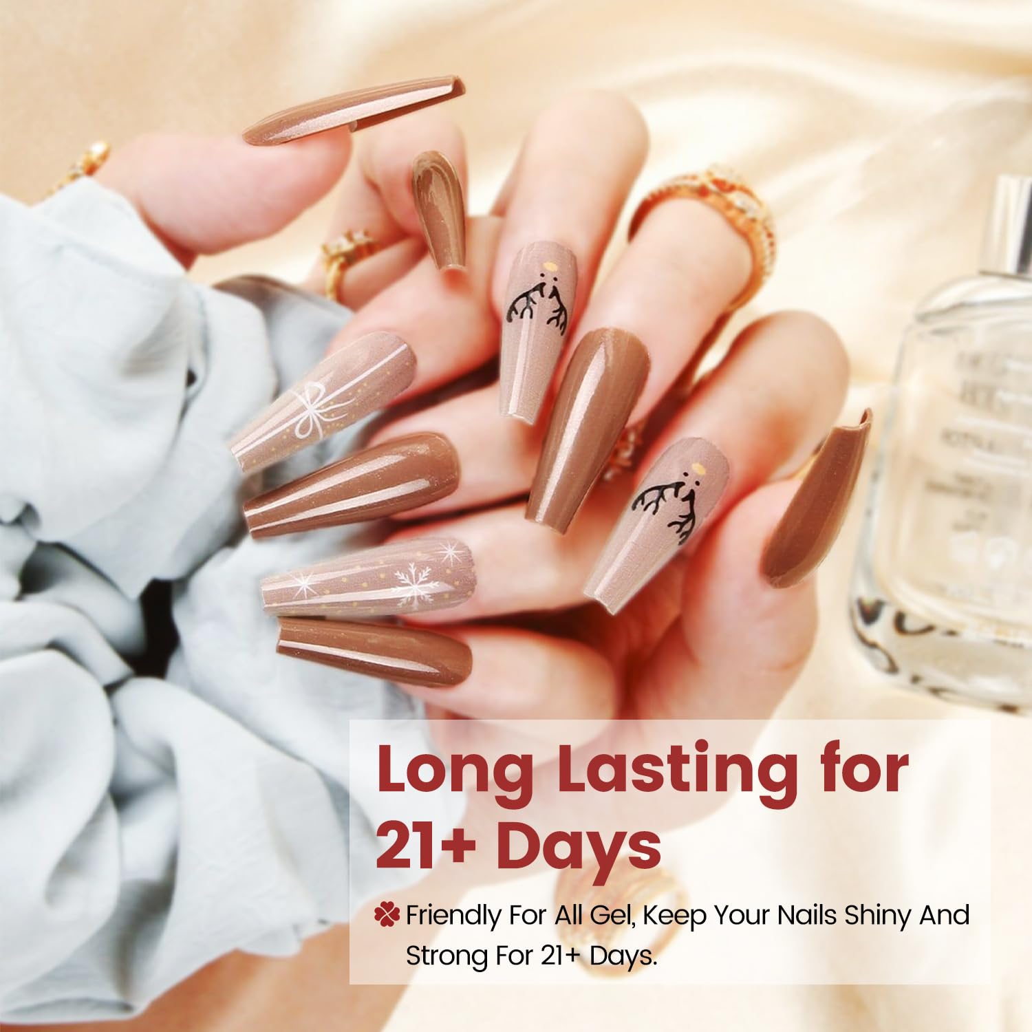 JODSONE Gel Polish-15ML No Wipe Top Coat High Gloss Shine Finish Long Lasting Gel Nail Polish Professional Manicure Home DIY - Image 4
