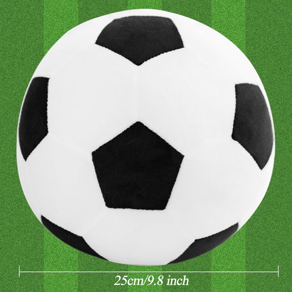 Calcio in Peluche, Palloni da Calcio in Peluche, Peluche Palla Giocattolo Calcio Peluche Sport Giocattoli Calcio Fan Camera Decorazione Regalo (25 Cm)