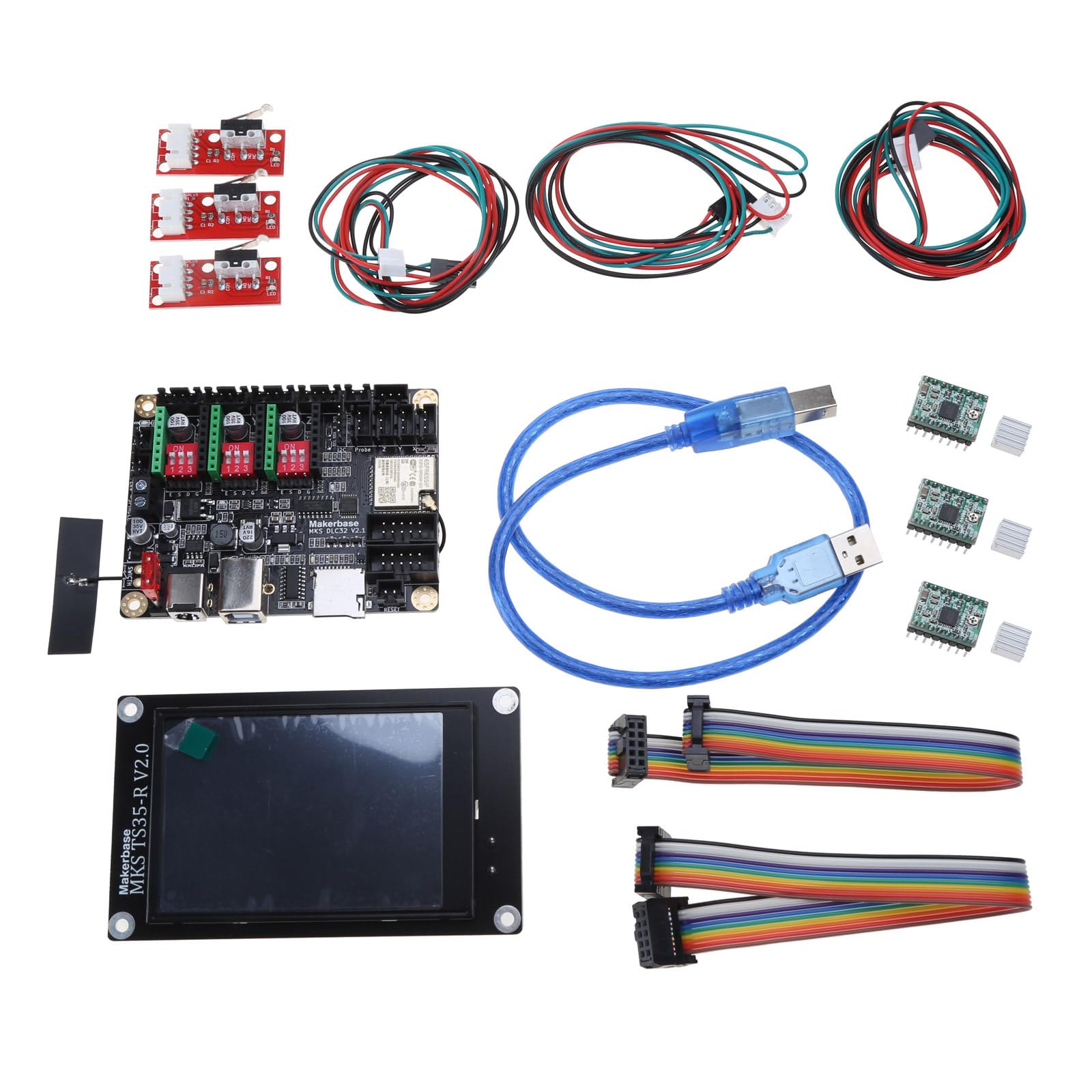 for DLC32 V2.1 Motherboard GRBL 32bits Offline Controller TS35-R LCD for 3D Engraver DLC32 V2.1 32bits GRBL Offline WiFi Controller TS35-R LCD CNC3018 MAX-PRO Kit
