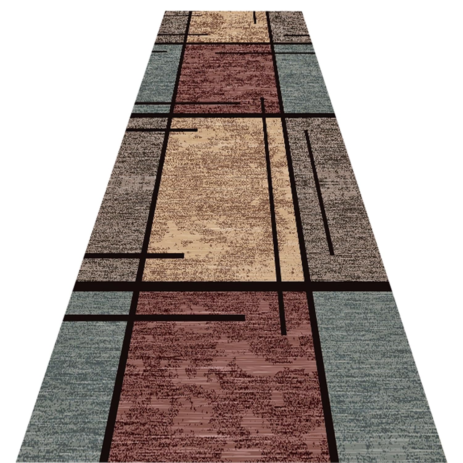 Alfombra a cuadros para pasillos de 90 cm lavable para entrada cocina y dormitorio