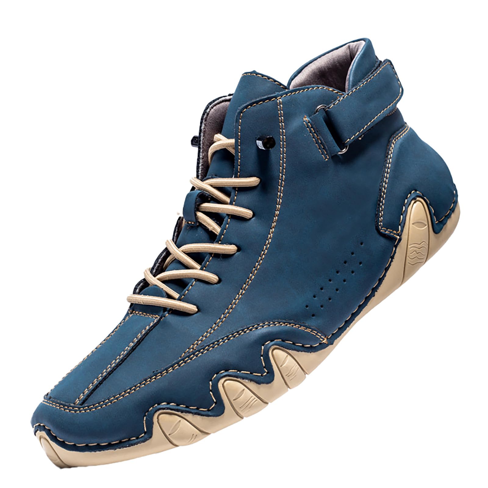 Zapatos planos casuales de piel sintética para hombre, transpirables