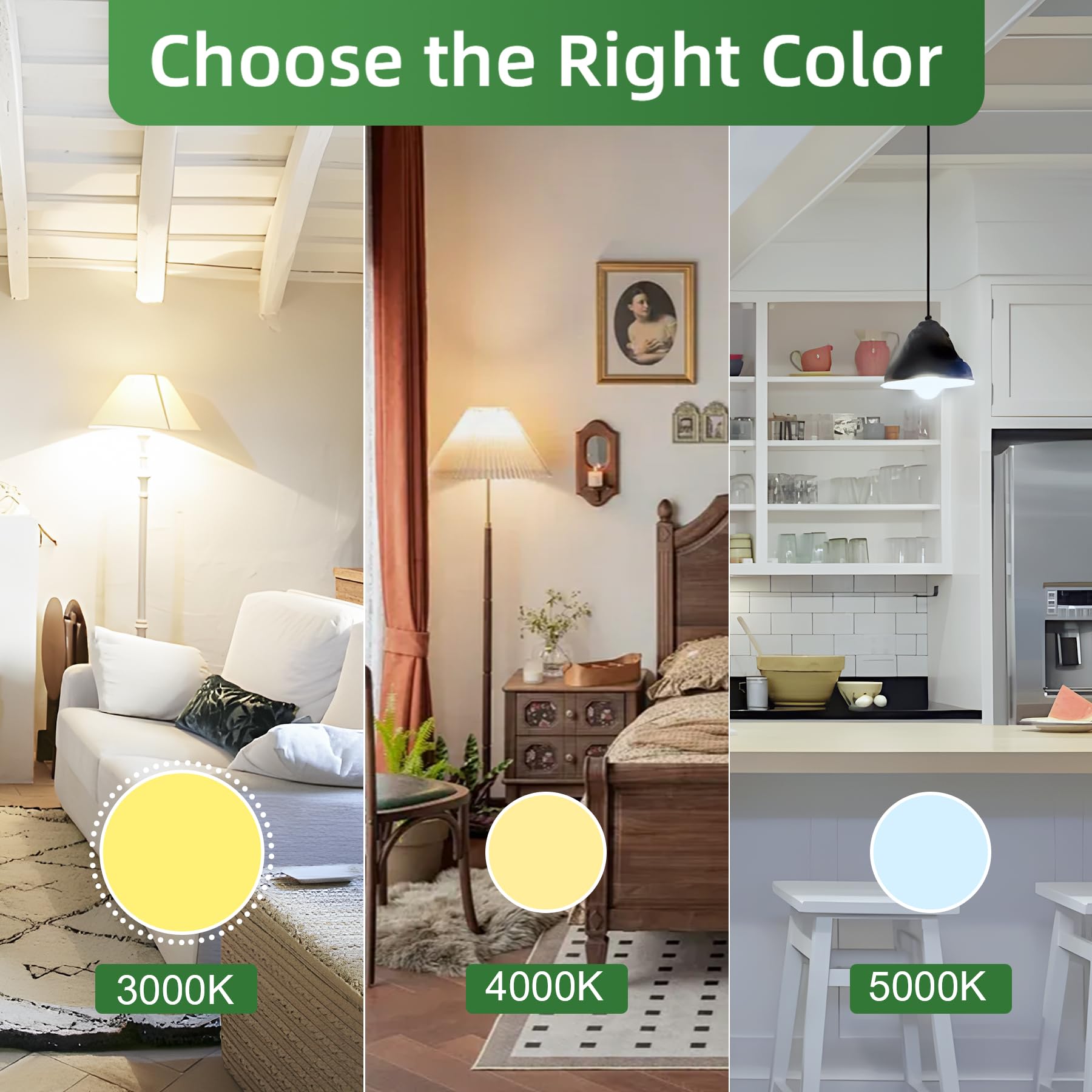 A19 LED Light Bulb 100 Watt Equivalent LED Bulbs 5000K Daylight White 1500 Lumens Standard E26 Base Non-Dimmable — view 7