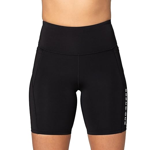 Women's High Waist Compression Shorts. Workout, Running, Bike, Yoga w.Small Credit Card Pocket. Leg Grip