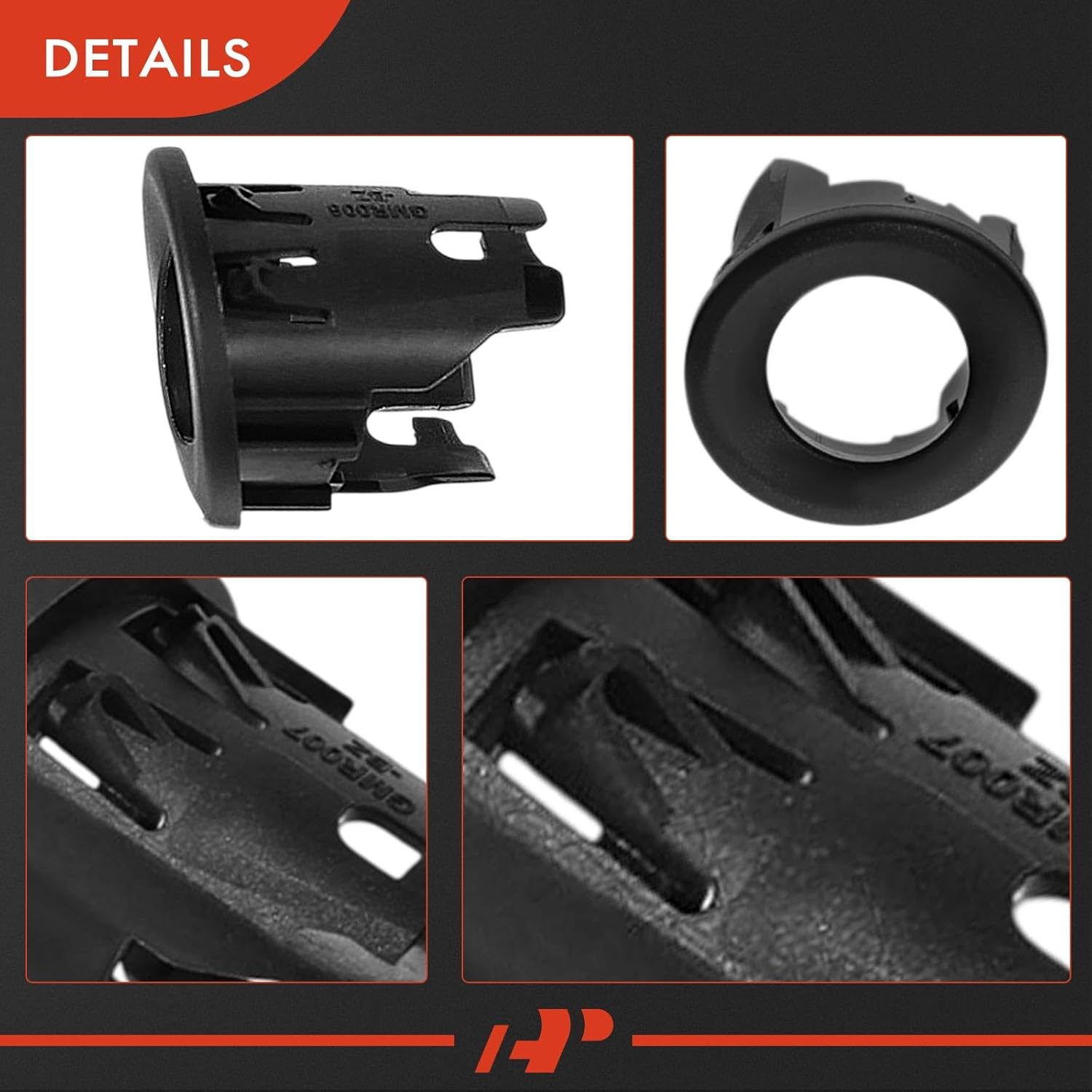 A-Premium 4-PC Rear Inner & Outer Parking Assist Sensor Retainer Bezels Compatible with Chevrolet and GMC Models - Silverado 1500, Sierra 1500, 2022 2023 2024 2025