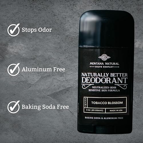 Miniatura 2 de MNSC Tobacco Blossom (Wrangler) Naturally Better Desodorante - Magnesio y carbón activado, fórmula para piel sensible, sin aluminio, sin bicarbonato