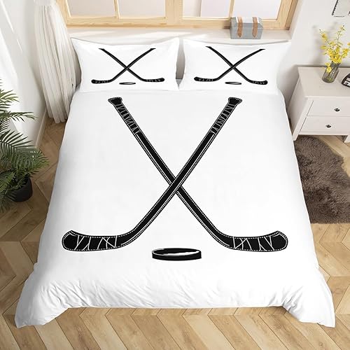 Miniatura 42 de Funda de edredón de béisbol matrimonial, juego de ropa de cama con temática de juegos de deportes de pelota para niños, funda de edredón de guantes