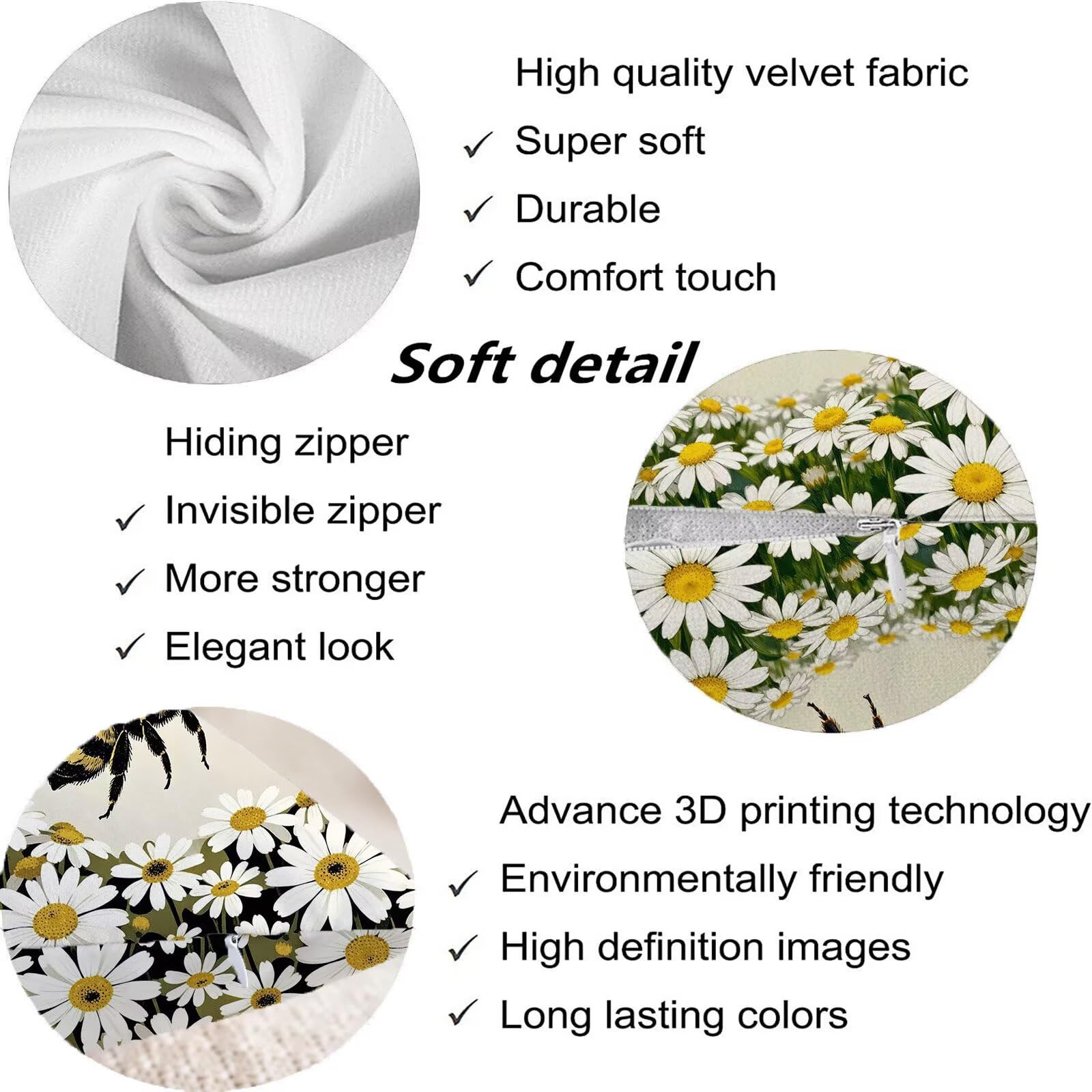 Giallo Federe Cuscini Divano 65x65cm, Cuscini da Esterno Set de 4, Cod-50 | Velour Copricuscini Decorativi Letto Arredo, per Letto, Soggiorno, Giardino, Esterno, Casa Decorazione Set di 4 Animale