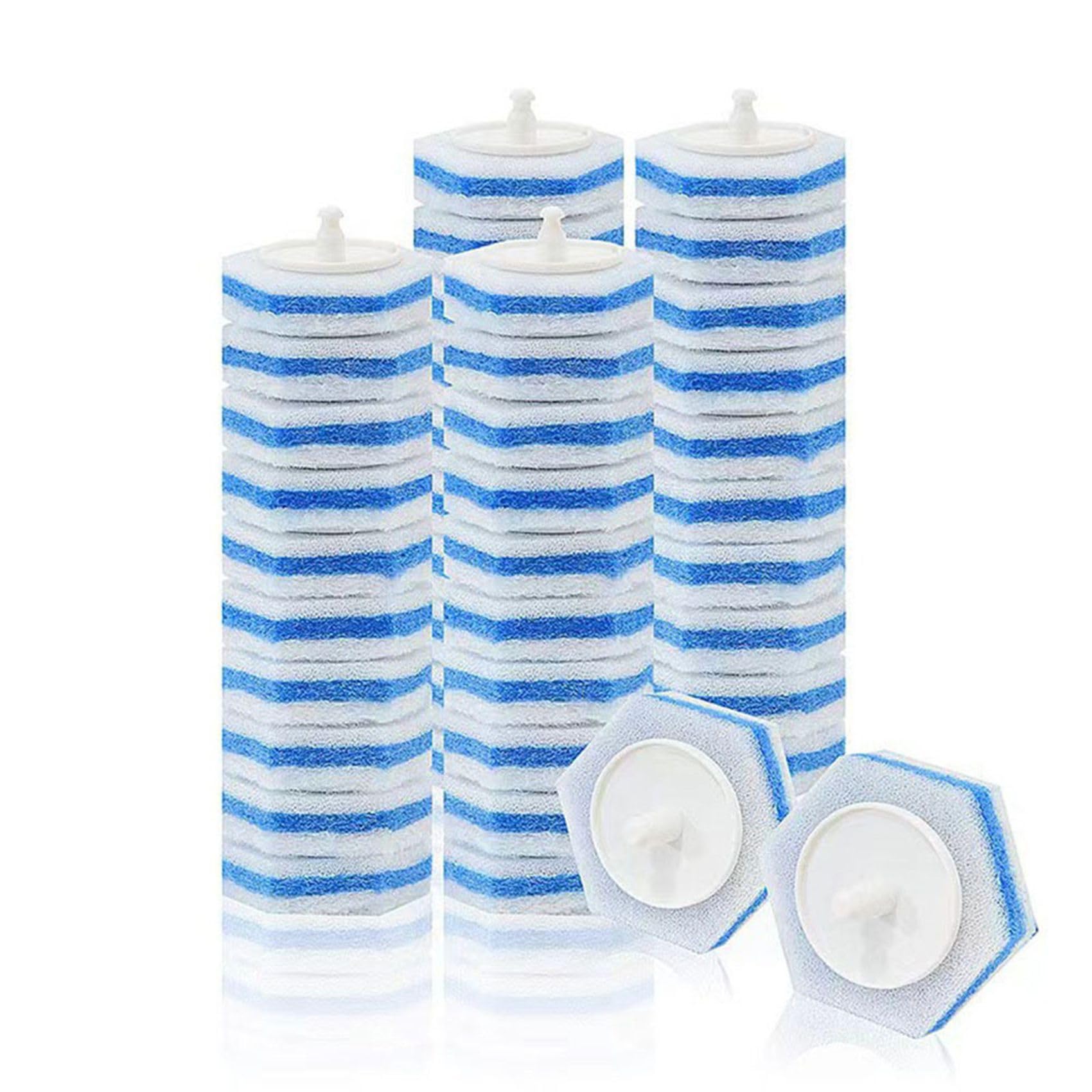 100 recambios mejorados de cabezal de varita Dispo para una limpieza eficaz del inodoro y el baño, perfecto para un mantenimiento fácil y eficiente del hogar