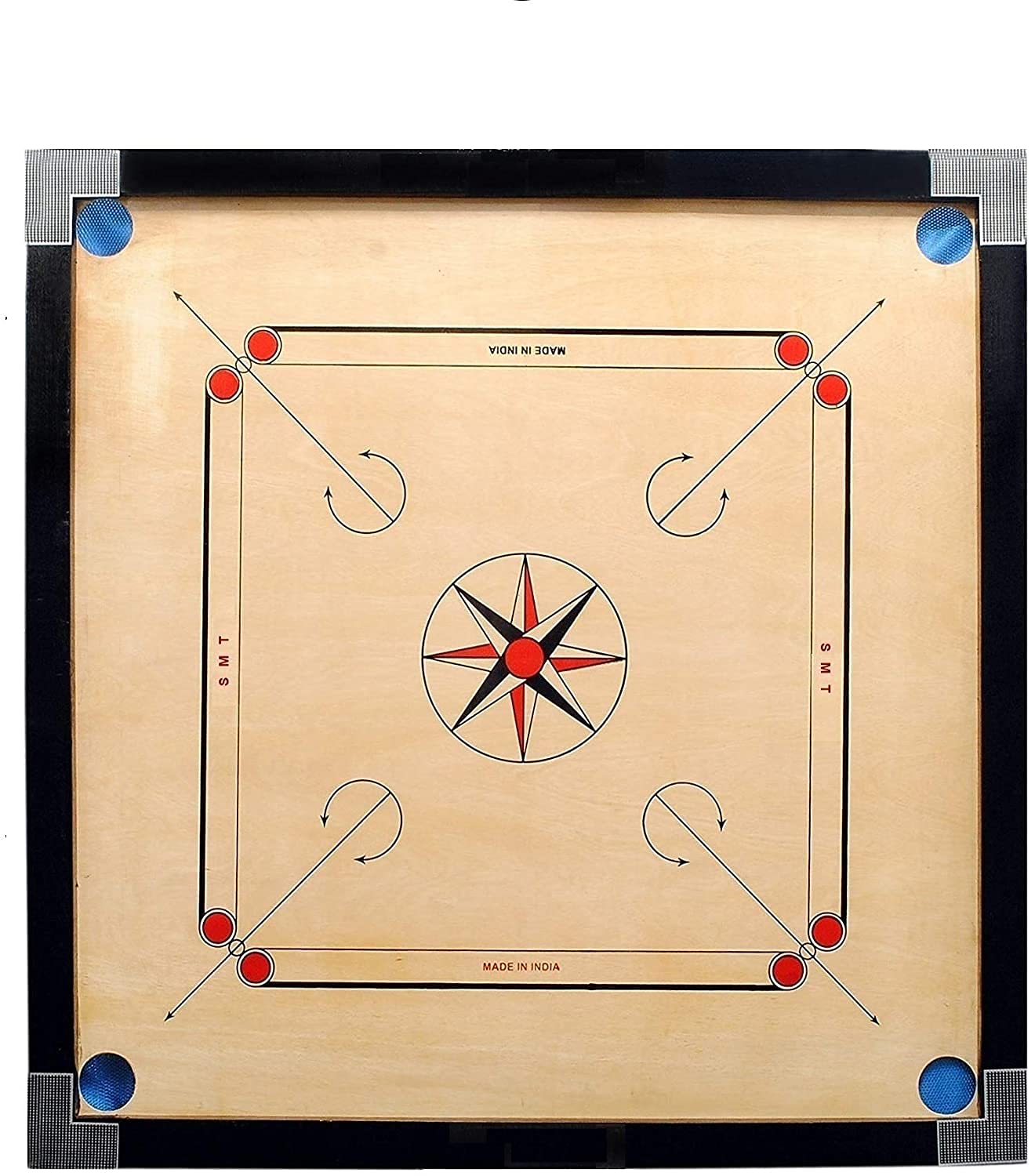 Jaysh 32 x 32 Inch Carrom Board Professional and All Age People Carrom and Free with Set of Coin, Striker and Powder