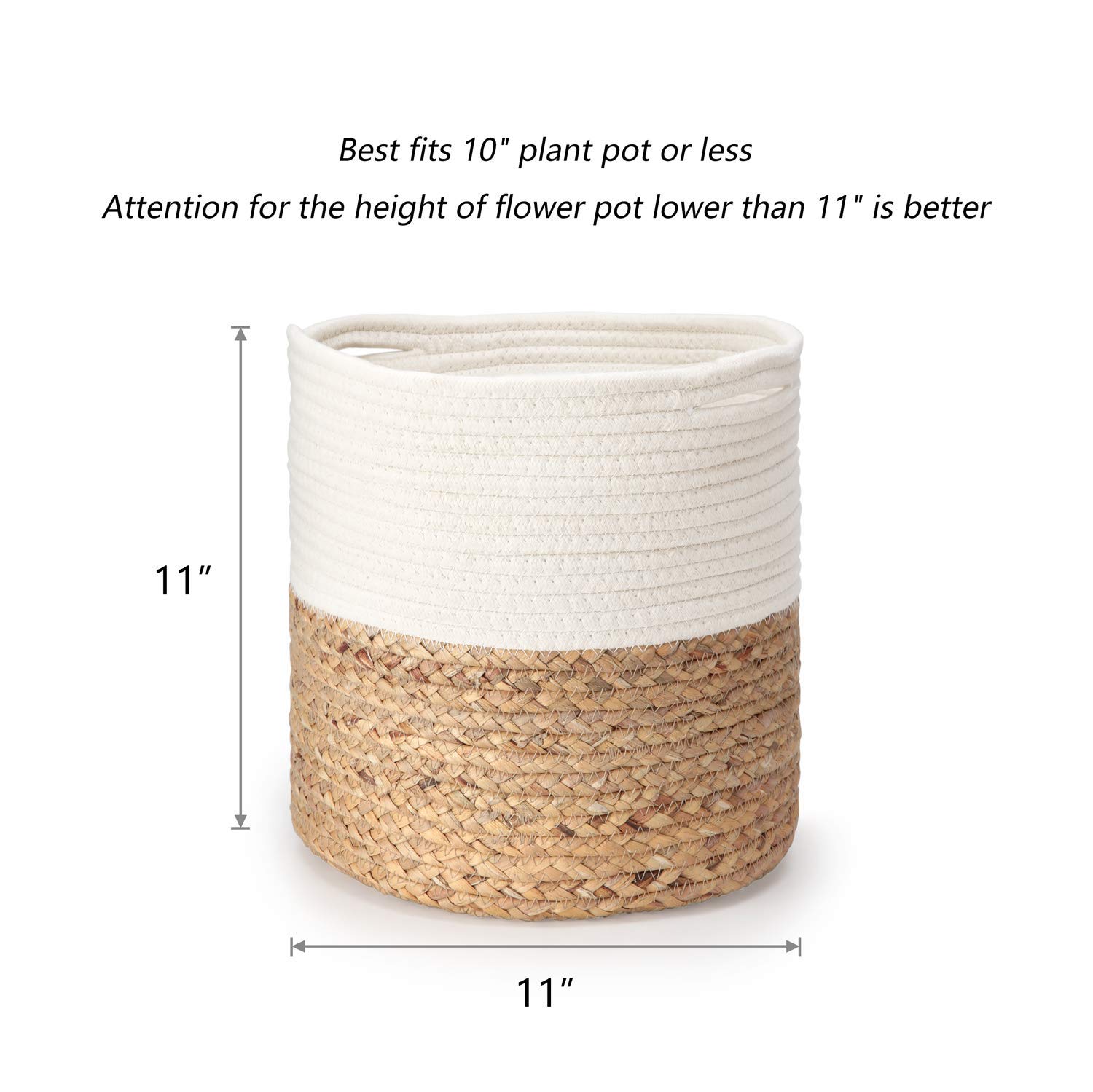 ADORMA Cotton Rope Plant Basket Modern Minimalism Indoor
